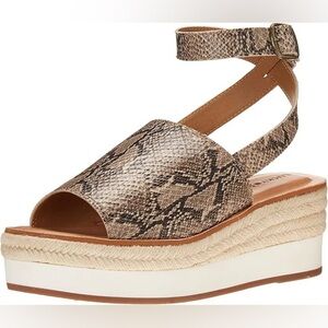 Lucky Brand Girls' Joodith Leather Platform Wedge Sandal